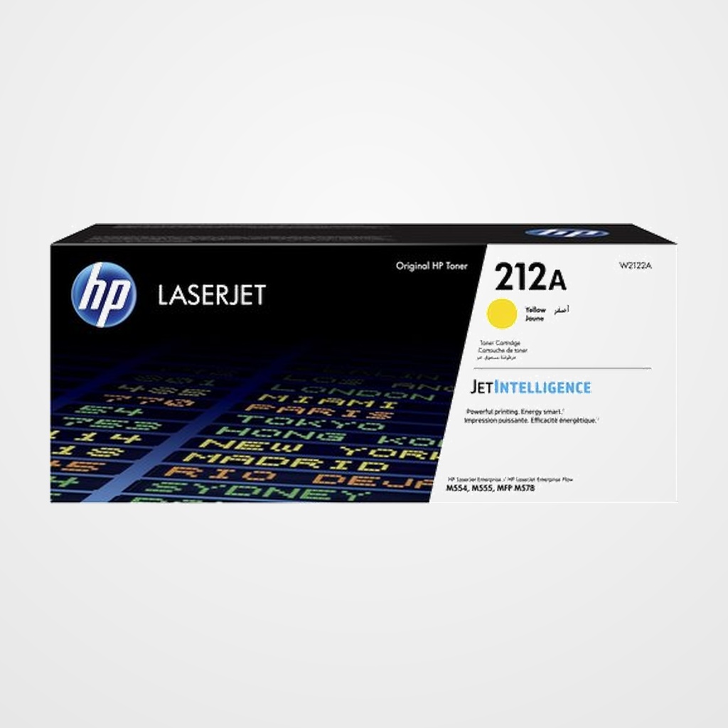 TONER HP Nº 212A W2121A LASERJET M578, M554, M555, M578 AMARILLO 4.500 PÁG.
