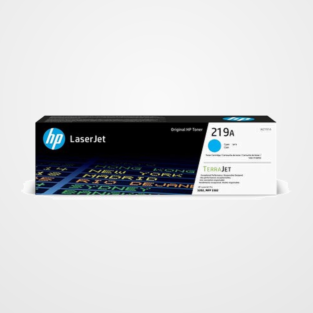 [41001505] TONER HP Nº 219A W2191A HP LASERJET PRO 3202/LASERJET MFP 3302 CIAN 1.200 PÁG.