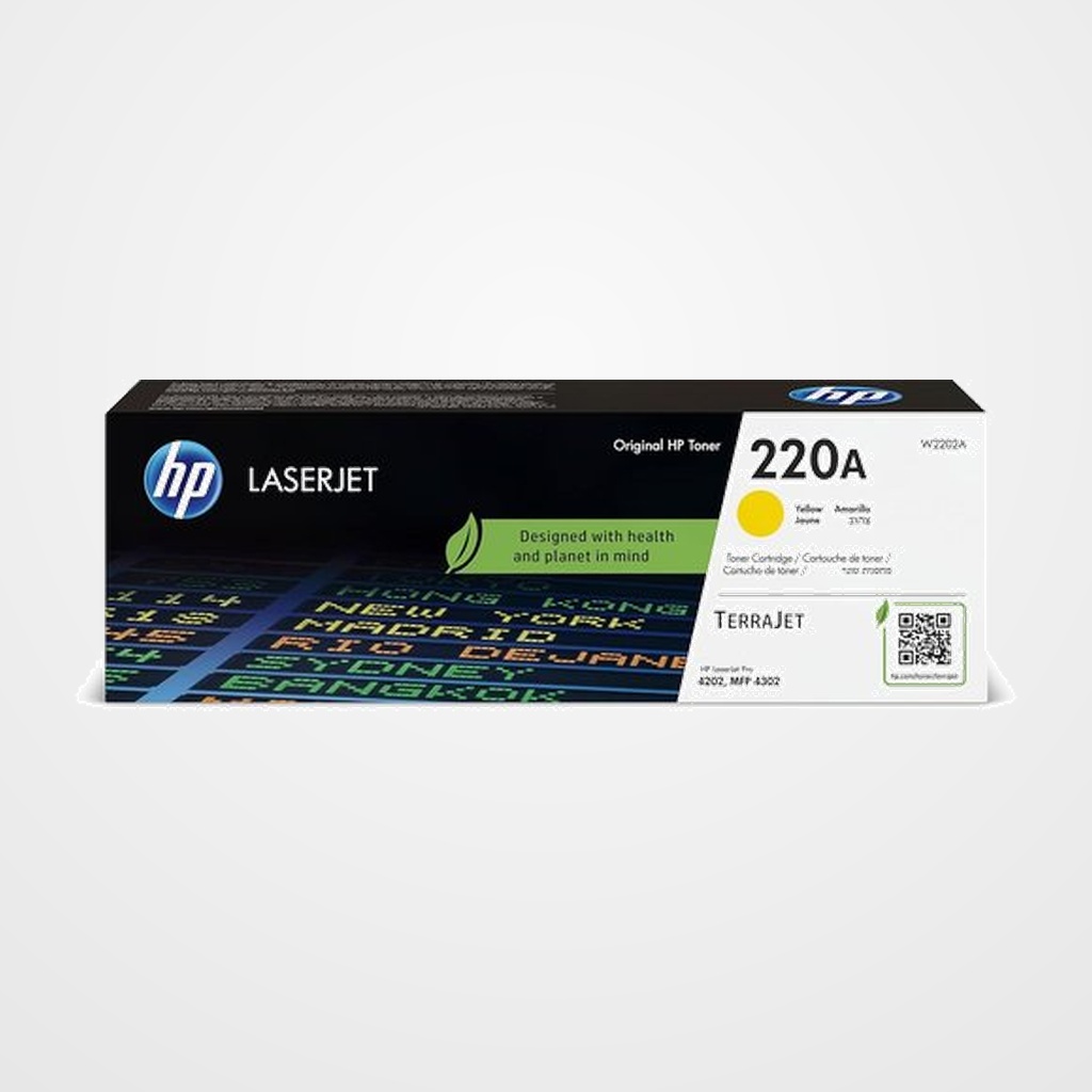 TONER HP Nº 220A W2202A LaserJet Pro 4201-4203/MFP 4301-4303 AMARILLO 1.800 PÁG.