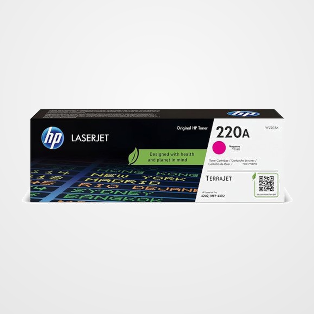 TONER HP Nº 220A W2203A LaserJet Pro 4201-4203/MFP 4301-4303 MAGENTA 1.800 PÁG.