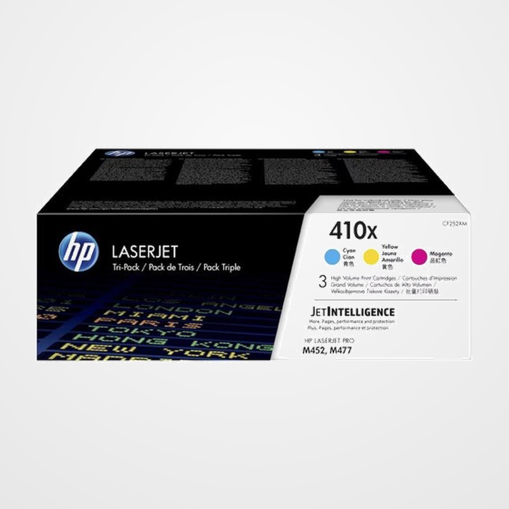 [41001449] TONER HP Nº 410X CF252XM LASERJET PRO M452DN/M452DW/M452NW, MFP M377DW/M477FDN/M477FDW/M477FNW PACK TRICOLOR 5.000 PÁG.