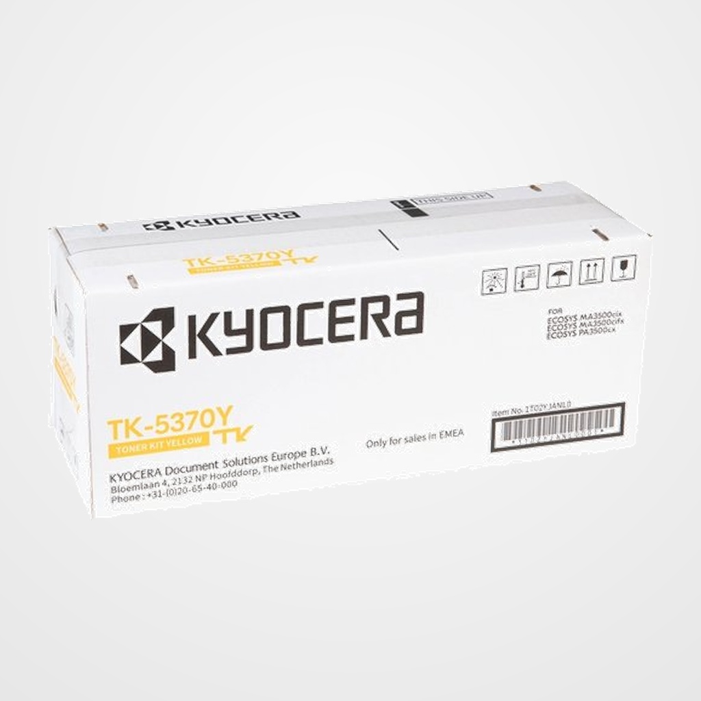 TONER KYOCERA TK-5370Y PARA ECOSYS PA3500CX/MA3500CIX/MA3500CIFX AMARILLO (5.000 pág.)