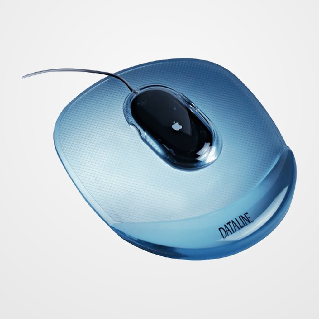 [42102056] ALFOMBRILLA RATON DATALINE CON REPOSAMUÑECAS GEL AZUL TRANSPARENTE