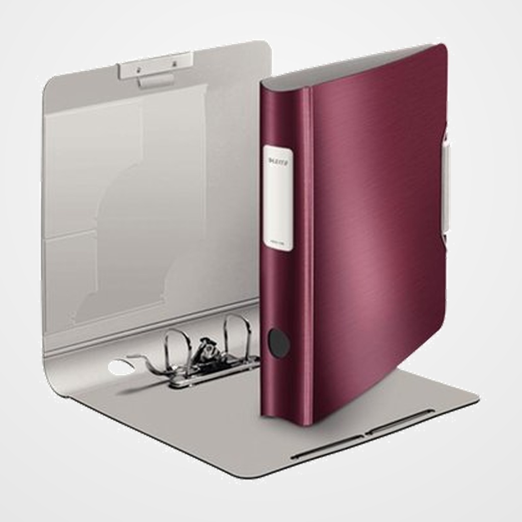 ARCHIVADOR palanca LEITZ STYLE ACTIVE A4 180º 50mm ROJO GRANATE