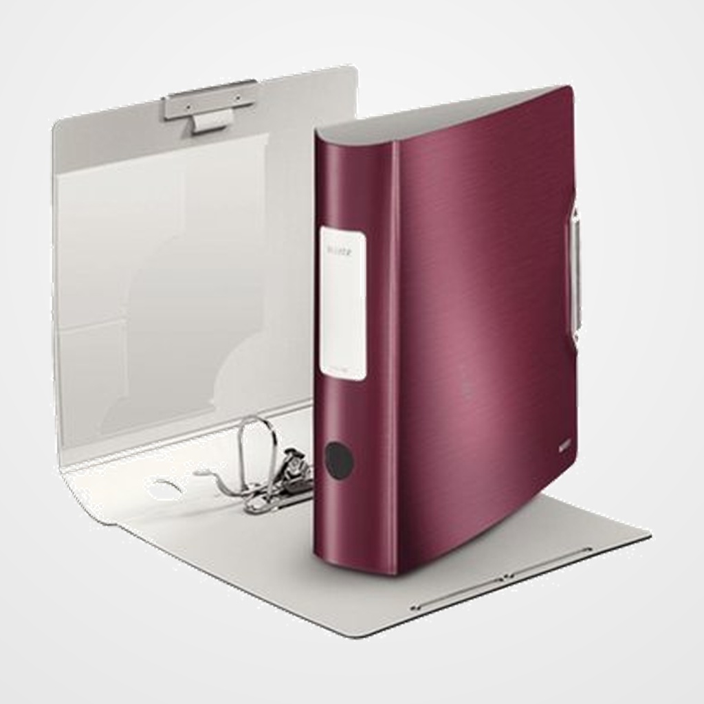 ARCHIVADOR palanca LEITZ STYLE ACTIVE A4 180º 75mm ROJO GRANATE