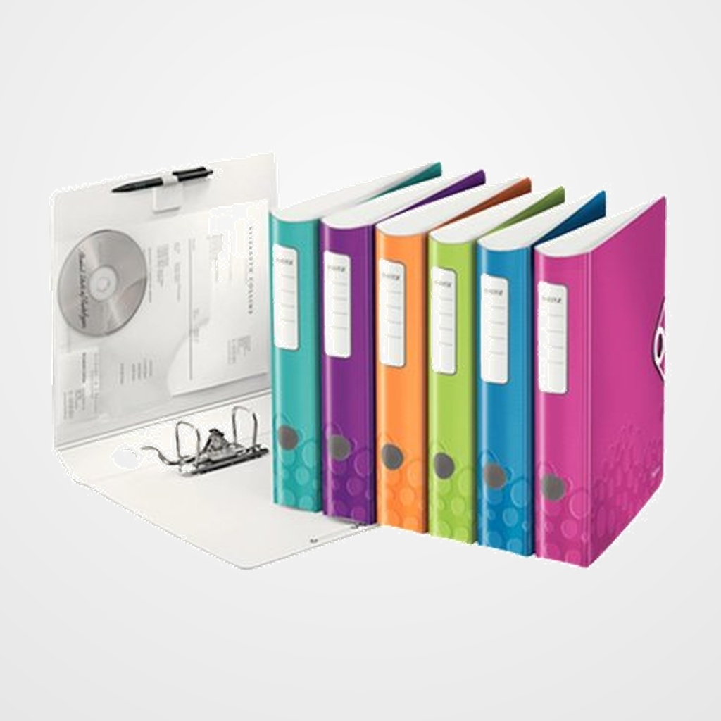 ARCHIVADOR palanca LEITZ WOW ACTIVE A4 180º 50mm SURTIDO