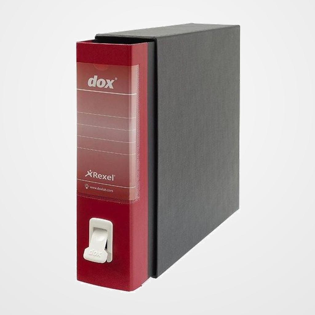 ARCHIVADOR REXEL DOX C/CAJA Fº ROJO