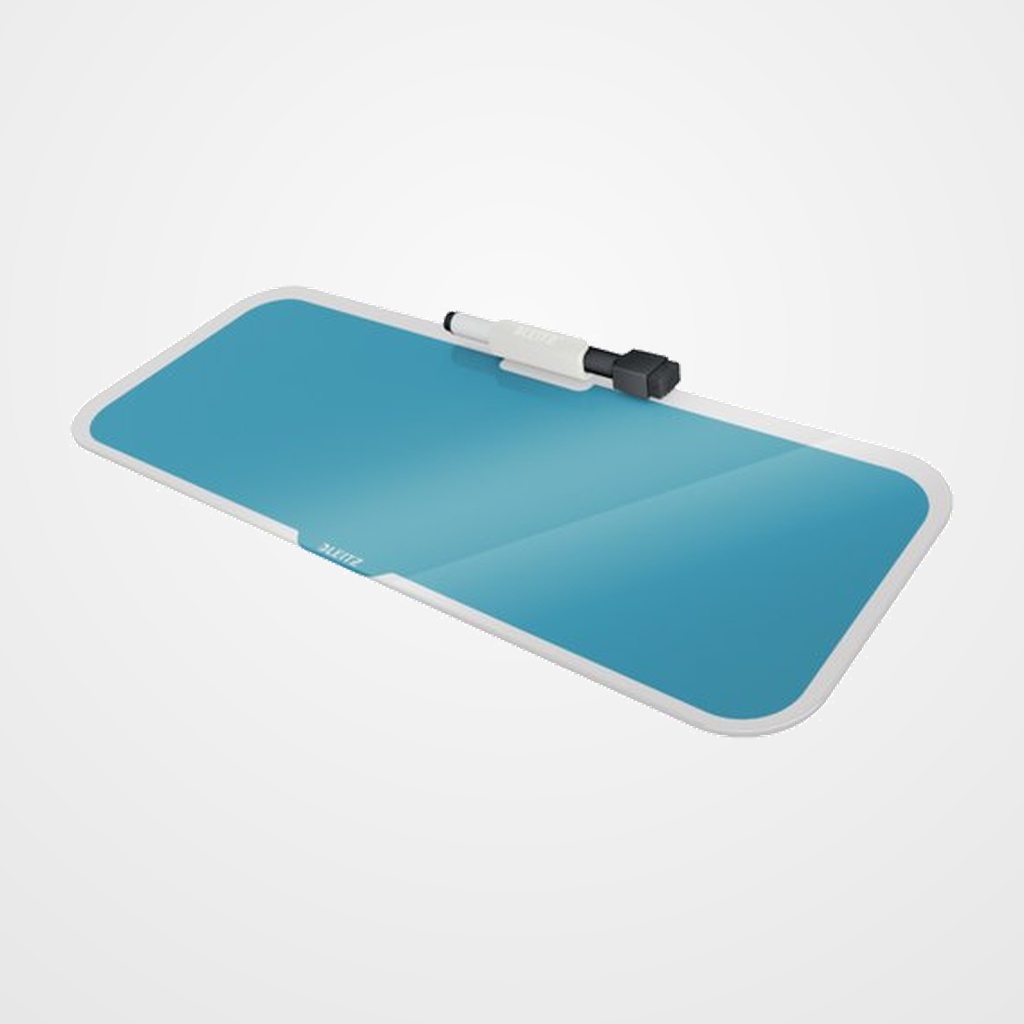 BLOC DE NOTAS LEITZ COSY SOBREMESA de CRISTAL AZUL