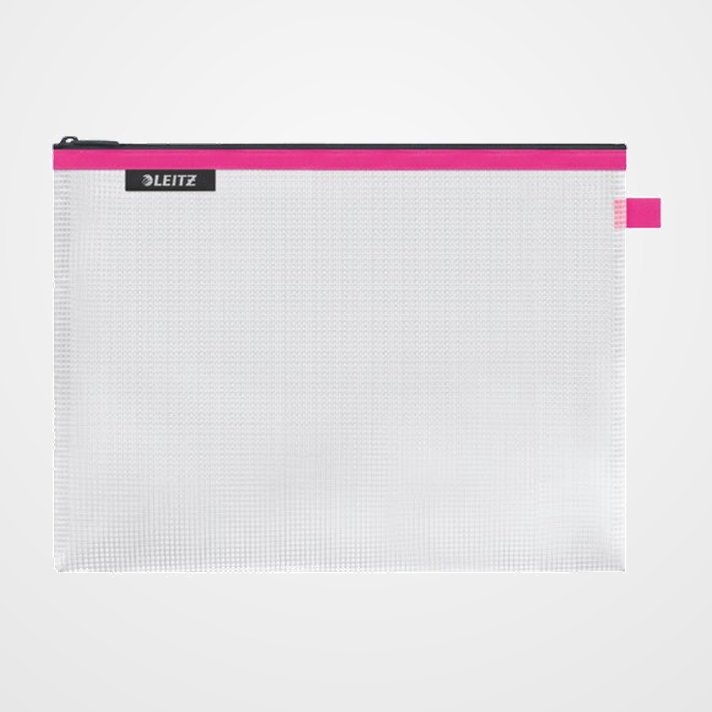 BOLSITA  de VIAJE LEITZ WOW C/CREMALLERA IMPERMEABLE L (30x23) FUCSIA
