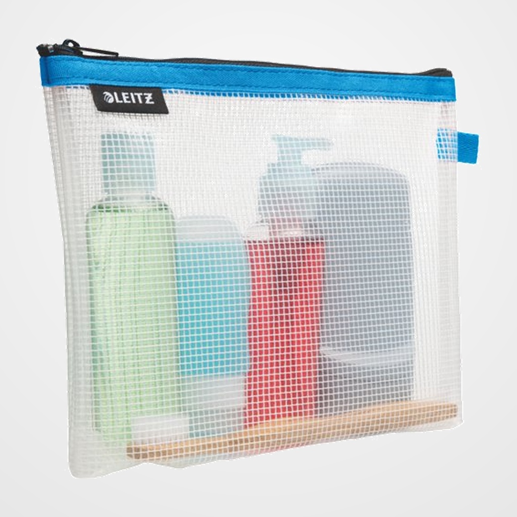 BOLSITA  de VIAJE LEITZ WOW C/CREMALLERA IMPERMEABLE PARA COSMETICOS 24x17x6 AZUL