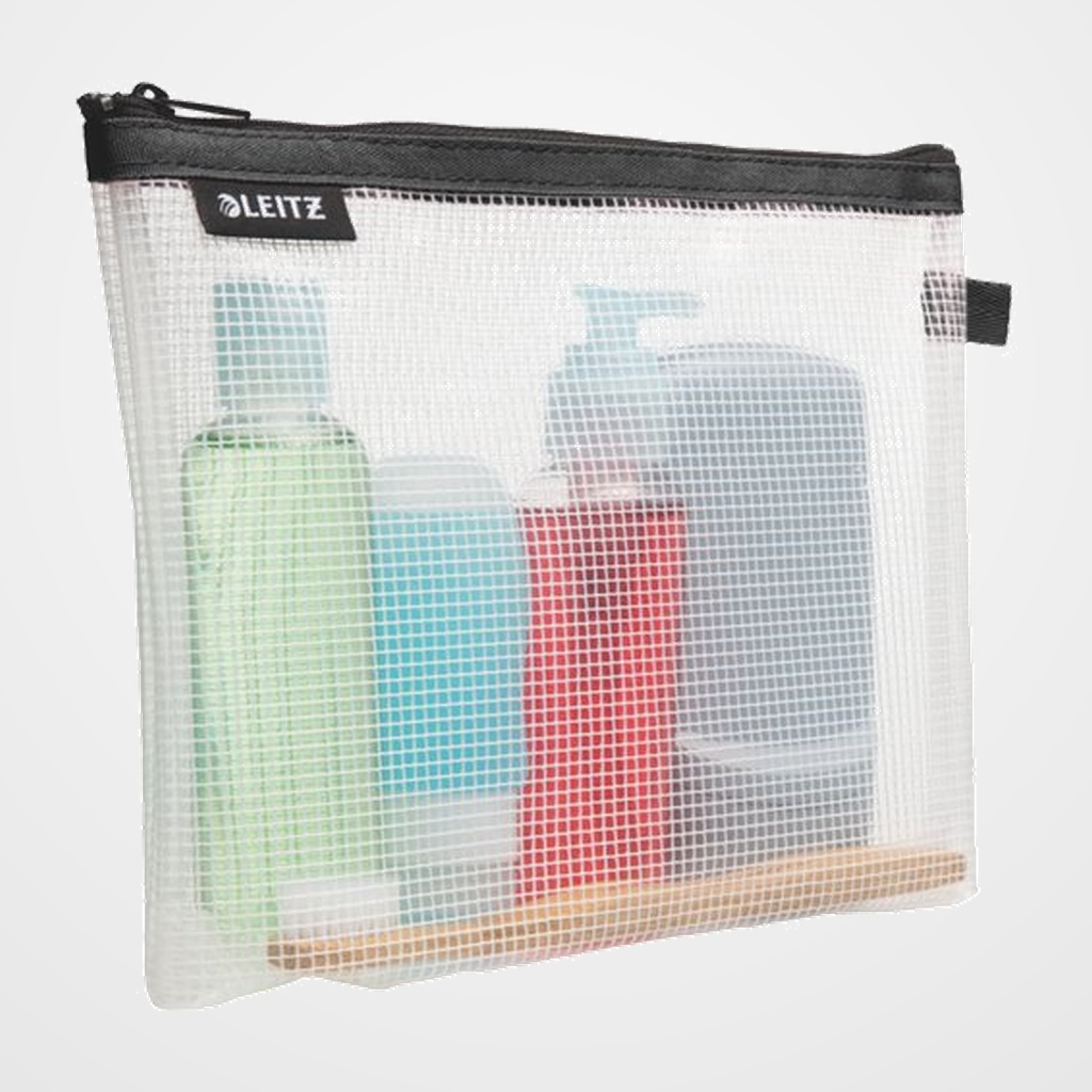 BOLSITA  de VIAJE LEITZ WOW C/CREMALLERA IMPERMEABLE PARA COSMETICOS 24x17x6 NEGRO