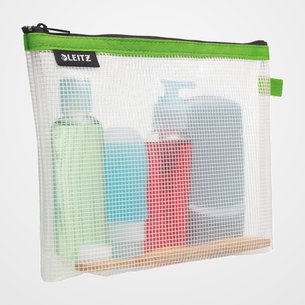 BOLSITA  de VIAJE LEITZ WOW C/CREMALLERA IMPERMEABLE PARA COSMETICOS 24x17x6 VERDE