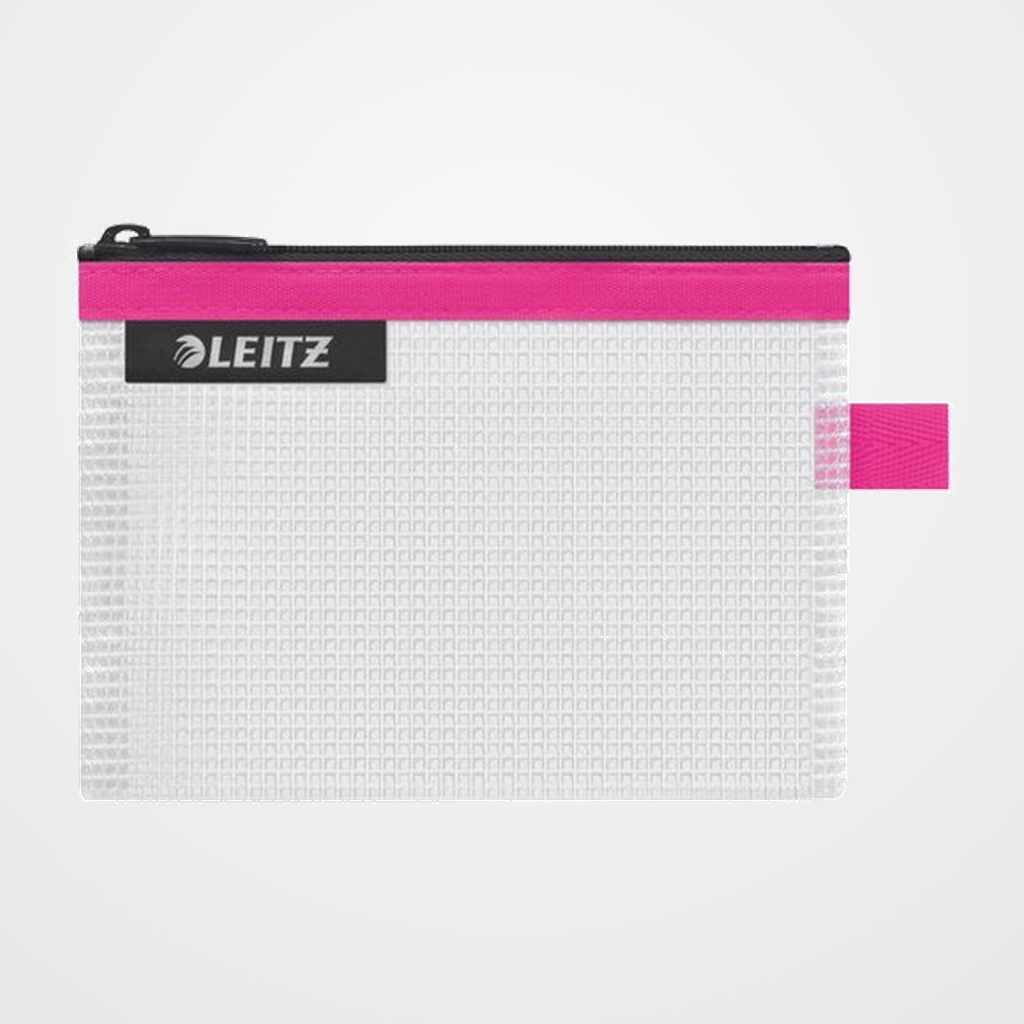 BOLSITA  de VIAJE LEITZ WOW C/CREMALLERA IMPERMEABLE S (14x10.5) FUCSIA