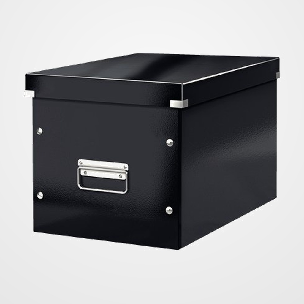 CAJA PARA ALMACENAMIENTO LEITZ CLICK&STORE ORGANIZADORA 85% CARTON RECICLADO GRANDE 320x360x310 mm NEGRO