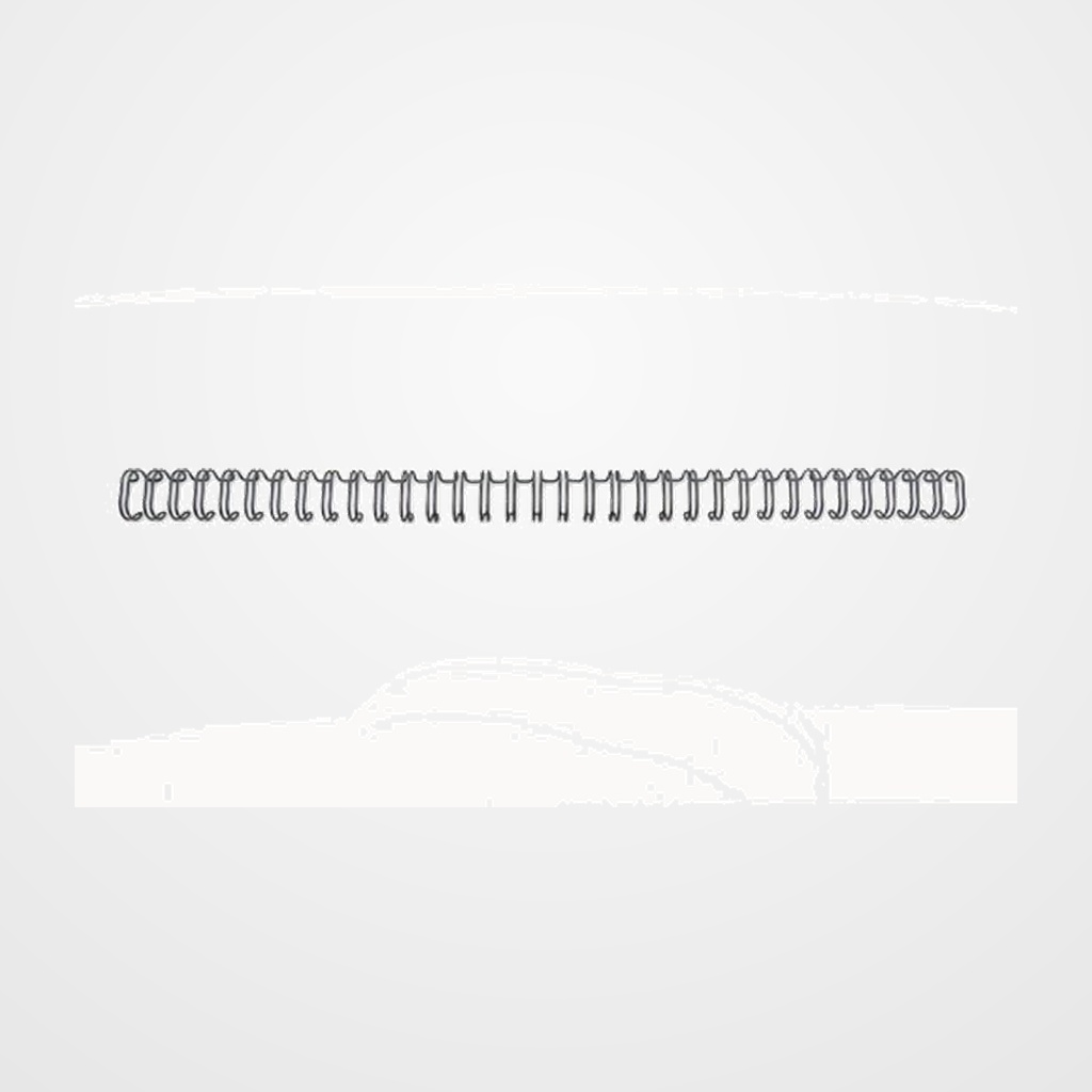 CANUTILLO metal WIRE-O GBC Nº5 (34 anillas paso 3:1) 7,9 mm NEGRO CAJA de 100