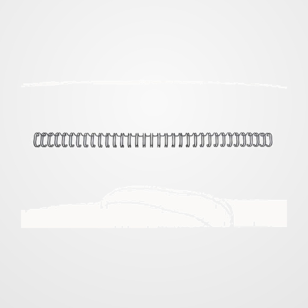 CANUTILLO metal WIRE-O GBC Nº9 (34 anillas paso 3:1) 14,3 mm NEGRO CAJA de 100