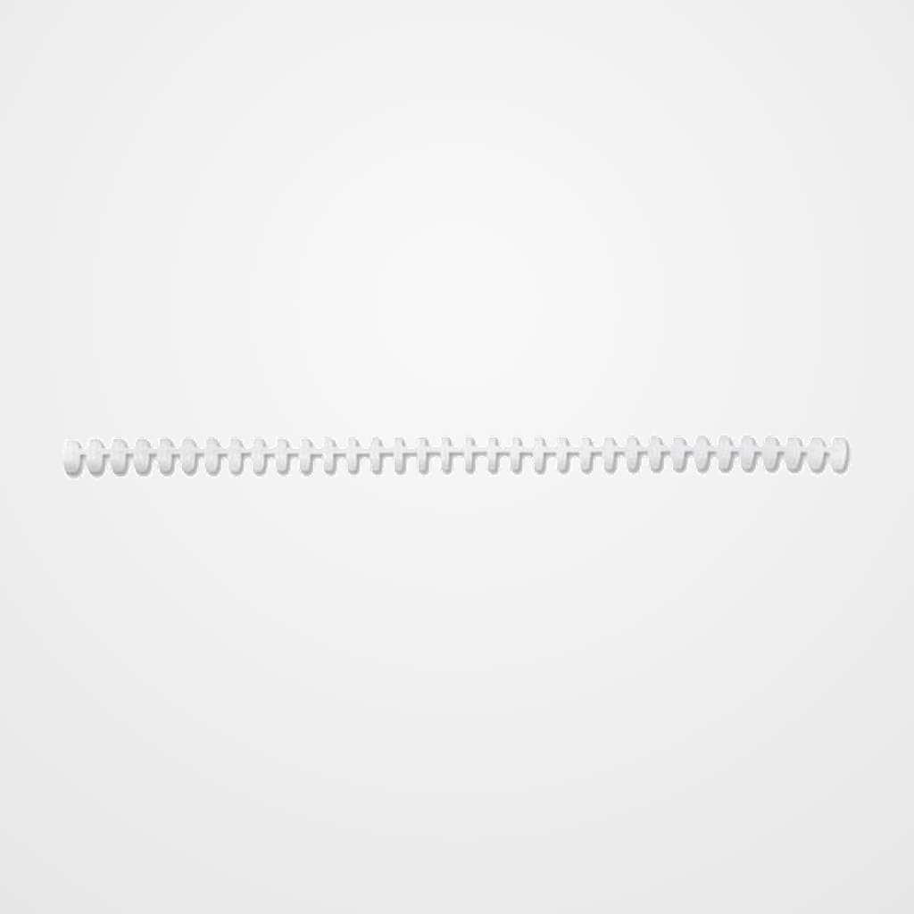 CANUTILLO PLASTICO GBC CLICK 34 anillas paso 3:1 BLANCO 12 mm CAJA de 50