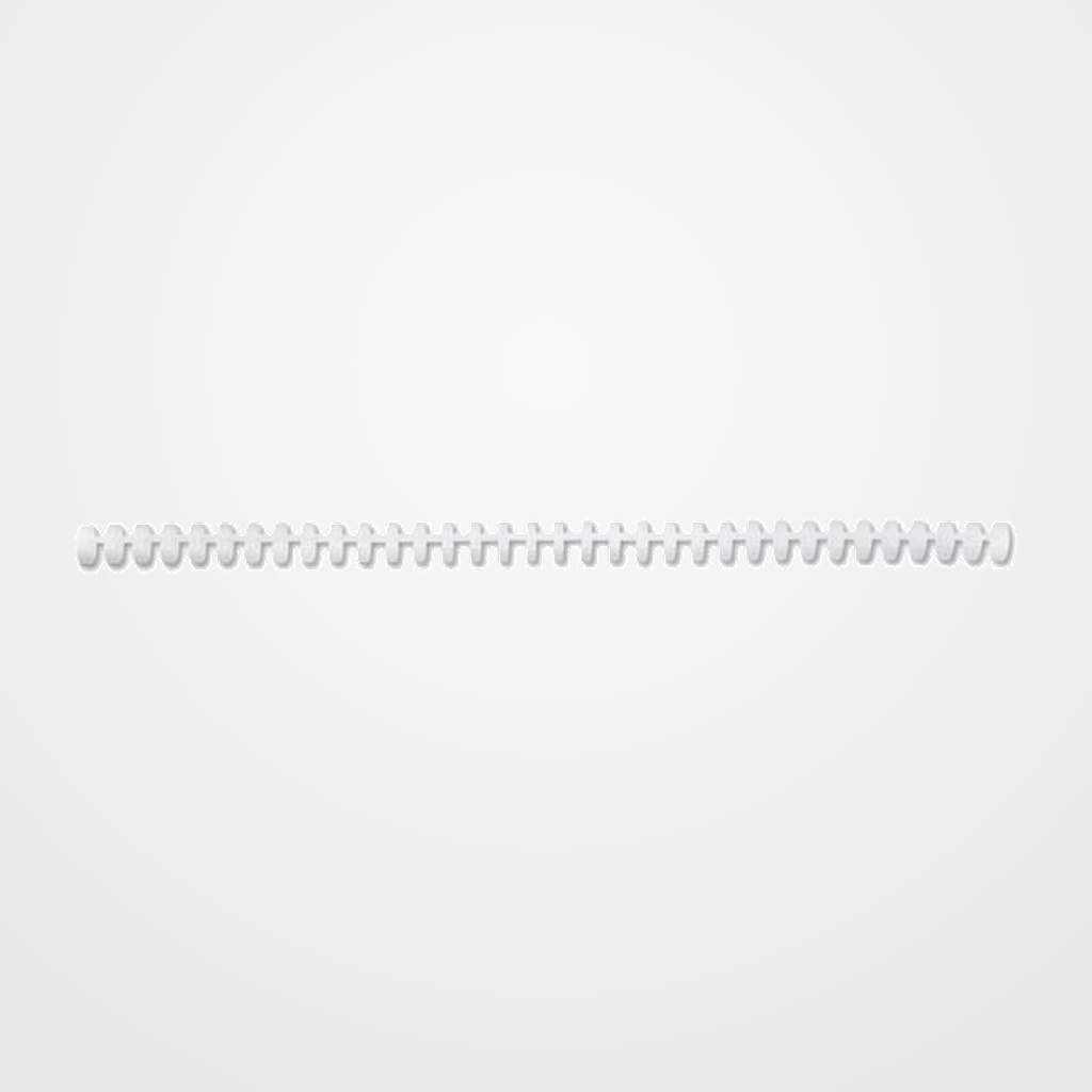 CANUTILLO PLASTICO GBC CLICK 34 anillas paso 3:1 BLANCO 16 mm CAJA de 50