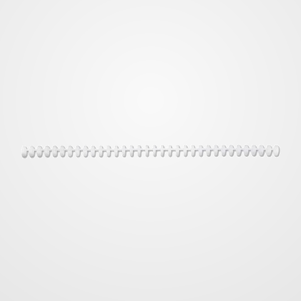 CANUTILLO PLASTICO GBC CLICK 34 anillas paso 3:1 BLANCO 8 mm CAJA de 50