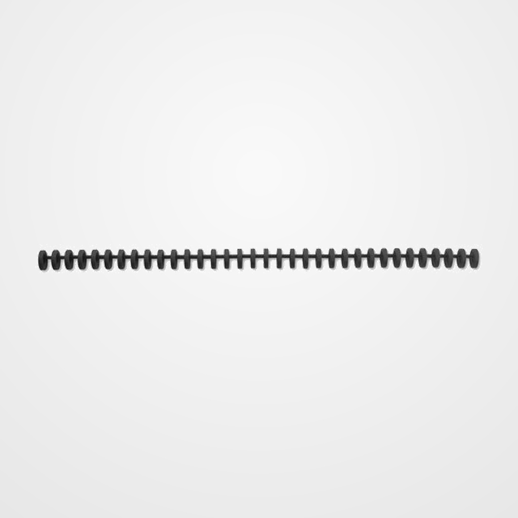 CANUTILLO PLASTICO GBC CLICK 34 anillas paso 3:1 NEGRO 16 mm CAJA de 50