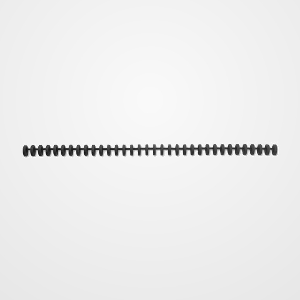 CANUTILLO PLASTICO GBC CLICK 34 anillas paso 3:1 NEGRO 8 mm CAJA de 50