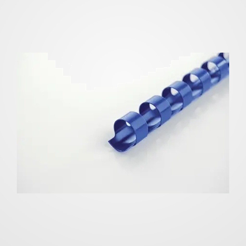CANUTILLO PLASTICO GBC 21 anillas paso 5:1 AZUL 8 mm CAJA de 100