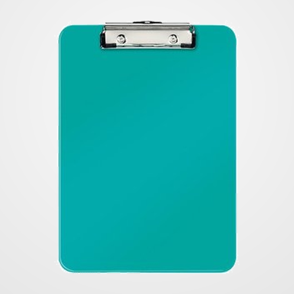 CARPETA con PINZA PORTABLOCS LEITZ WOW A4 TURQUESA METALIZADO