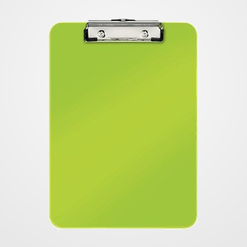 CARPETA con PINZA PORTABLOCS LEITZ WOW A4 VERDE METALIZADO