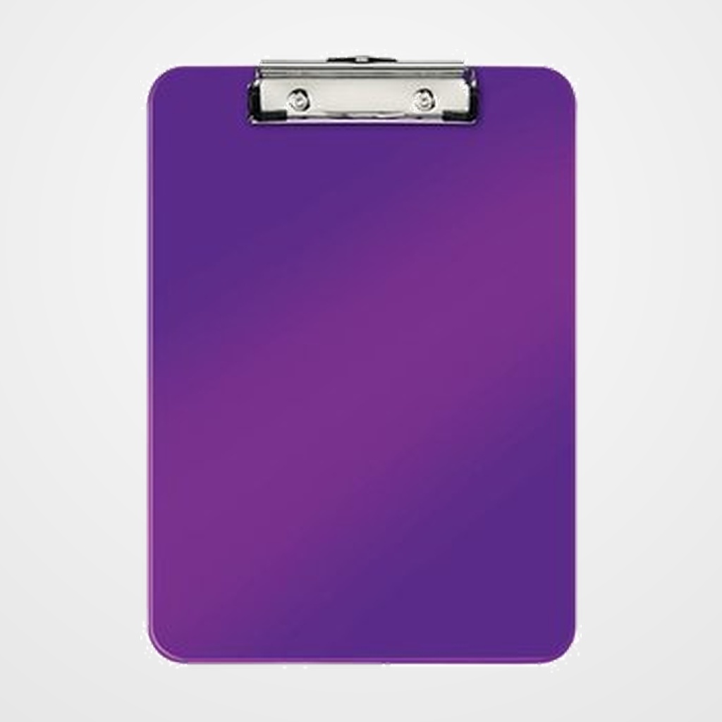 CARPETA con PINZA PORTABLOCS LEITZ WOW A4 VIOLETA METALIZADO