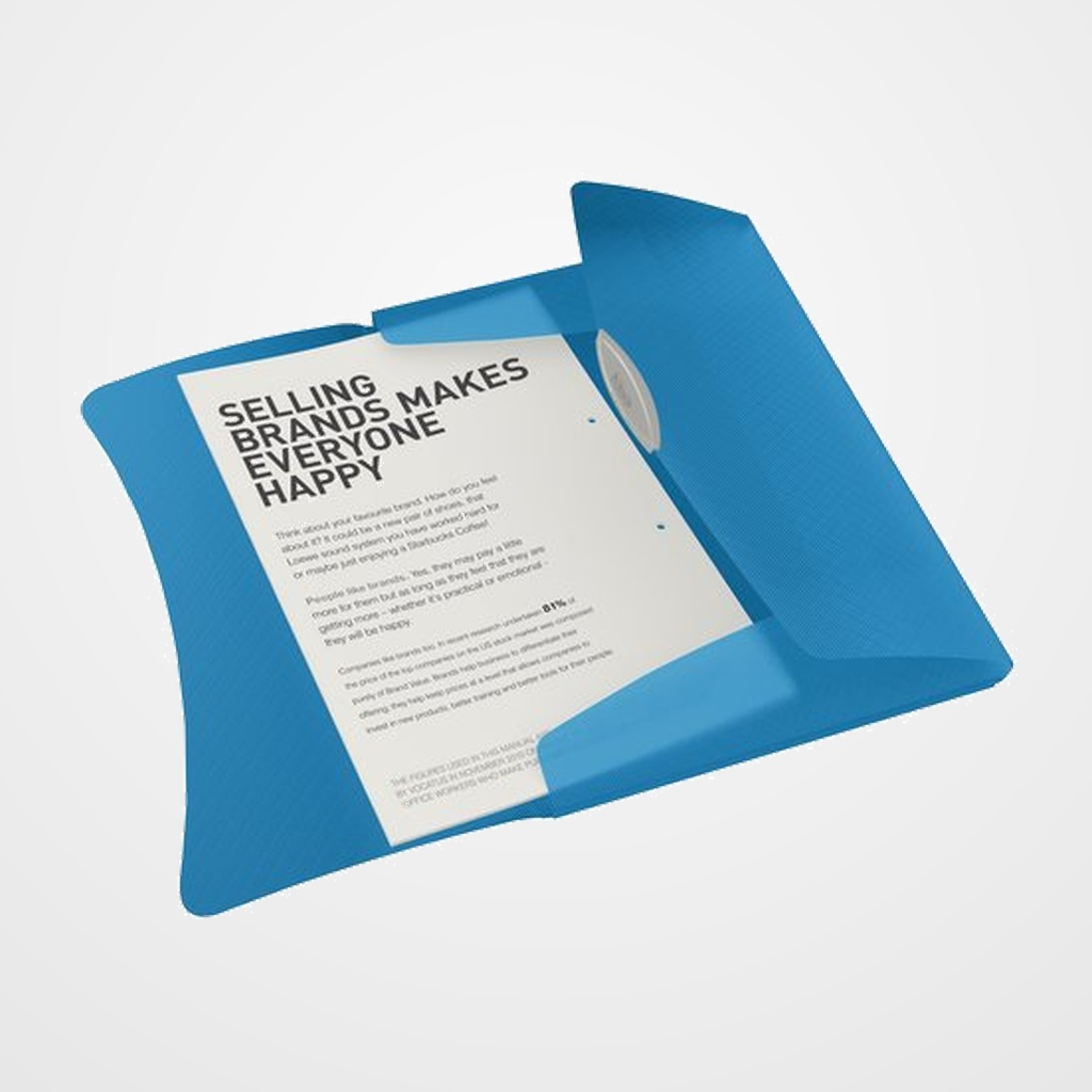 CARPETA de GOMAS y SOLAPAS LEITZ PP OPACO A4 AZUL VIVIDA