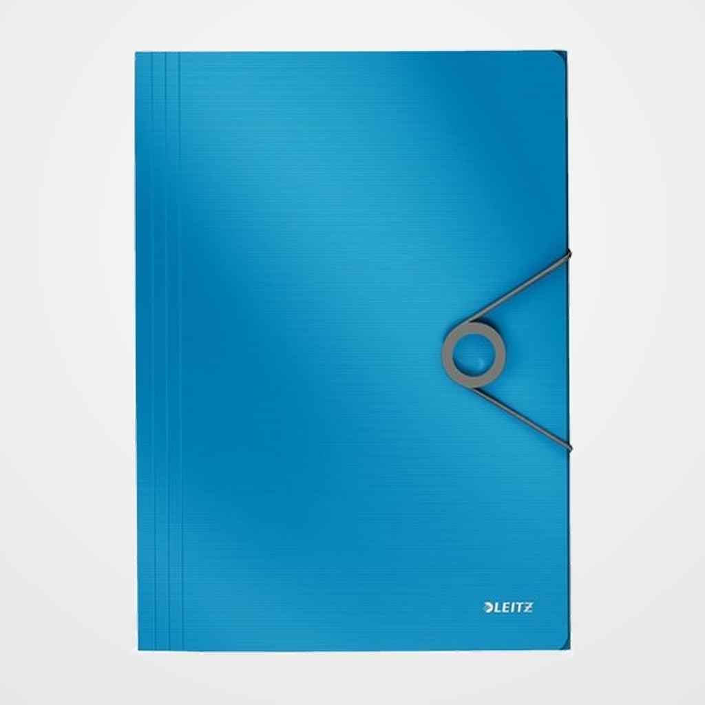 CARPETA de GOMAS y SOLAPAS LEITZ PP SOLID A4 AZUL