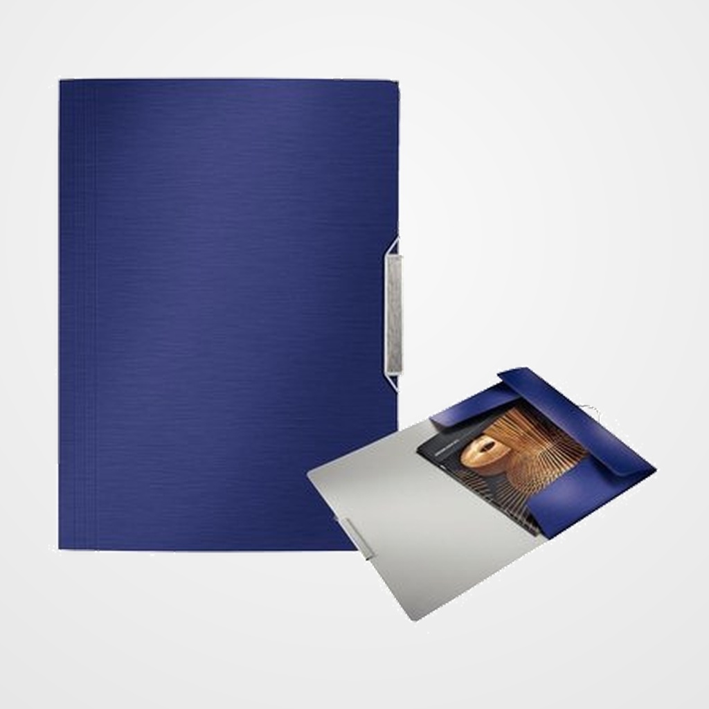 CARPETA de GOMAS y SOLAPAS LEITZ STYLE PP A4 AZUL TITAN