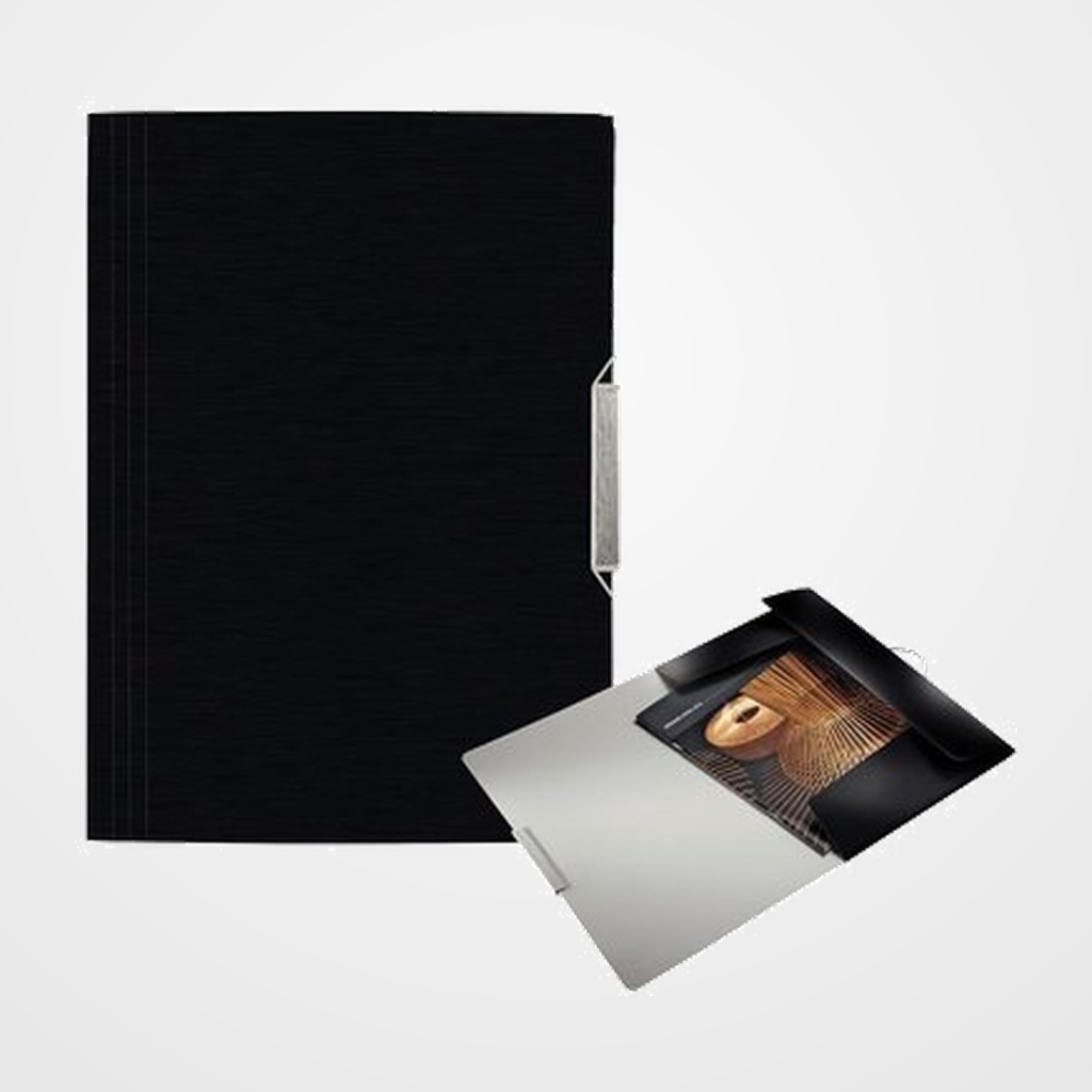 CARPETA de GOMAS y SOLAPAS LEITZ STYLE PP A4 NEGRO SATINADO