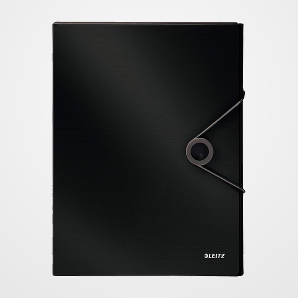 CARPETA de PROYECTOS LEITZ SOLID PP A4 GOMAS 3 cm NEGRO