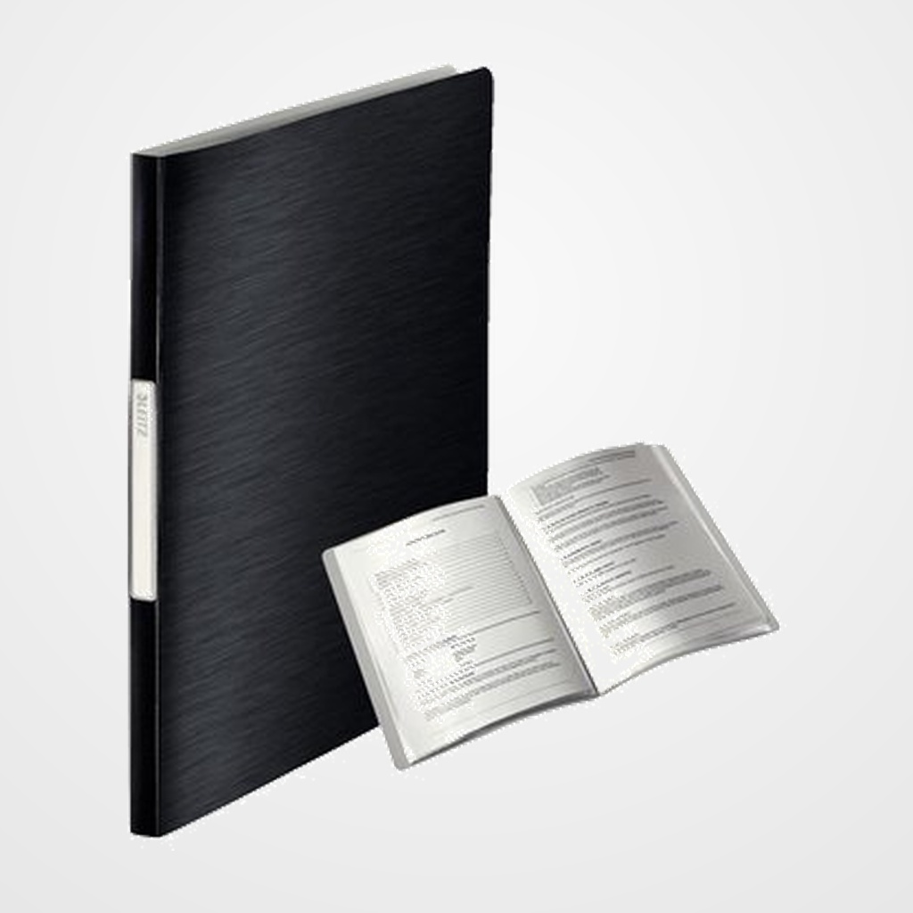 CARPETA FUNDAS (TARIFARIO) LEITZ STYLE A4 PP 20 F. NEGRO SATINADO