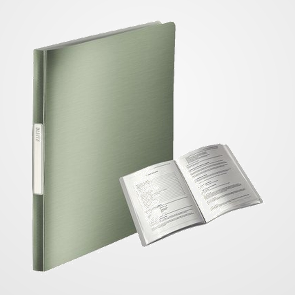 CARPETA FUNDAS (TARIFARIO) LEITZ STYLE A4 PP 40 F. VERDE CELADON