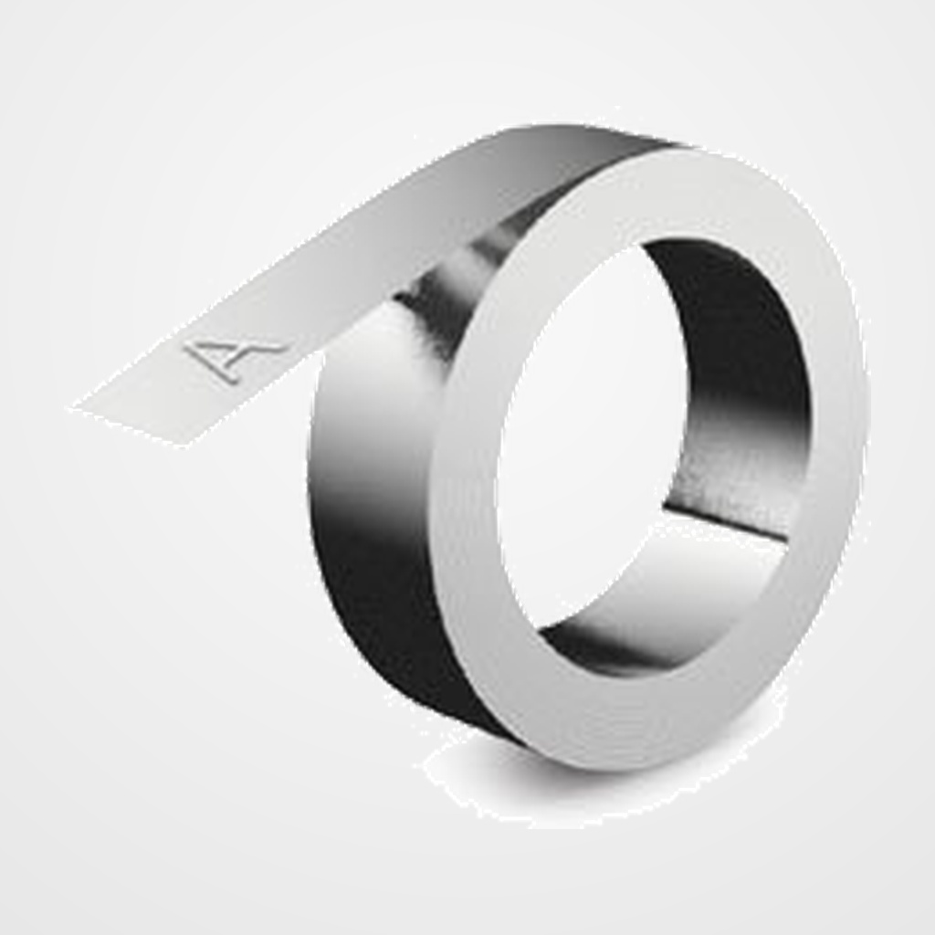 CINTA de ROTULAR DYMO RHINO MANUAL ACERO INOXIDABLE sin ADHESIVO 6,4m 12mm (32500)