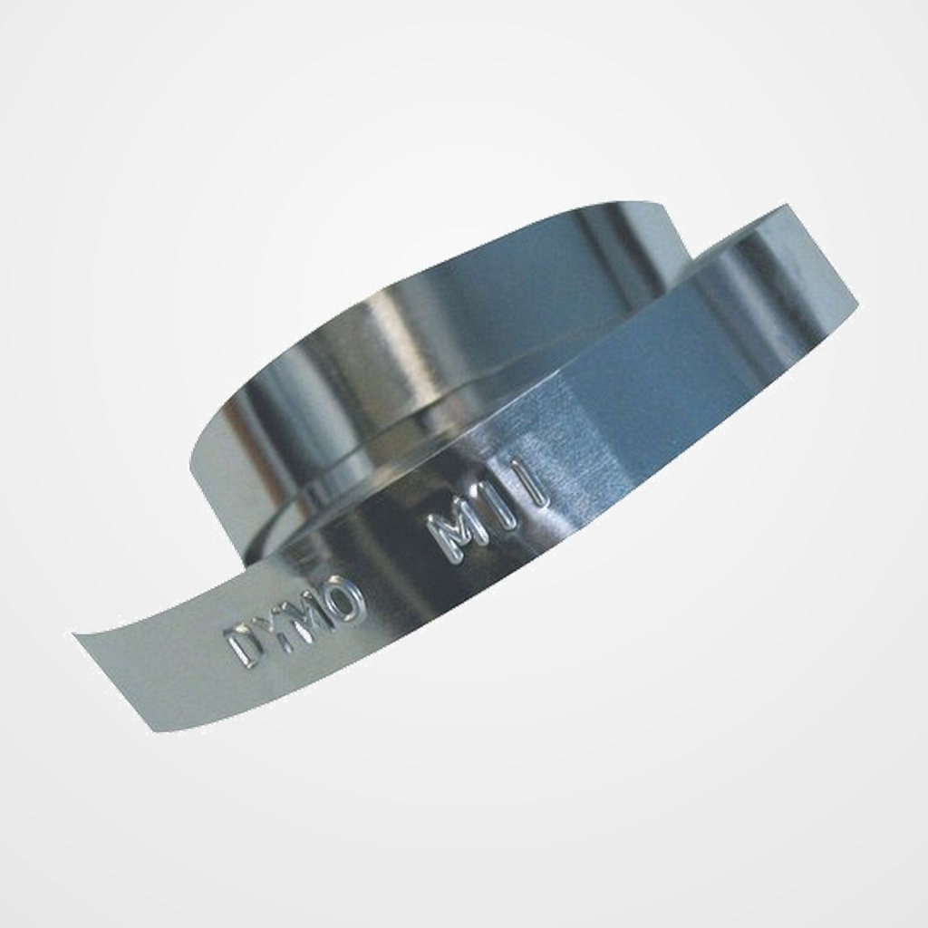 CINTA de ROTULAR DYMO RHINO MANUAL ALUMINIO sin ADHESIVO 4,95m 12mm (31000)