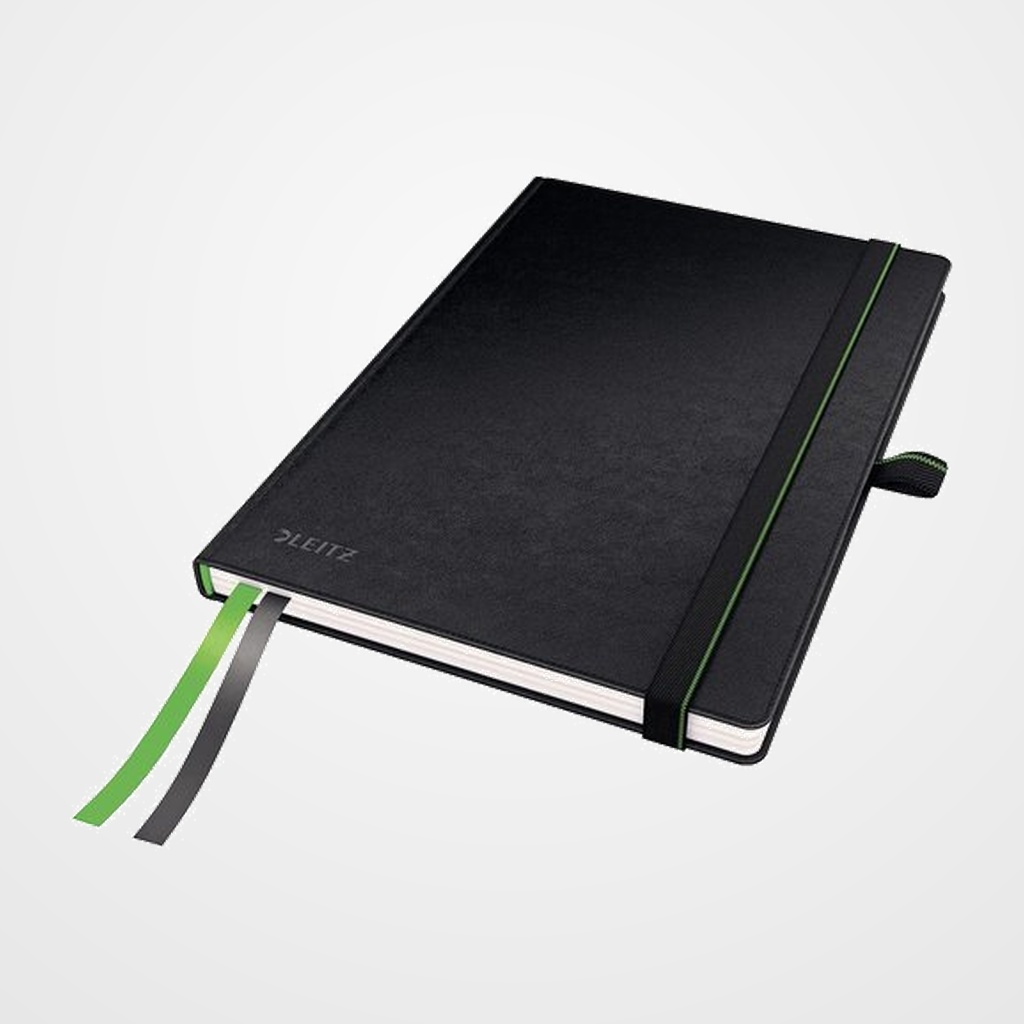 CUADERNO LEITZ COMPLETE tapa DURA A5 80 hj. 100gr. CUADRIC.5x5 NEGRO