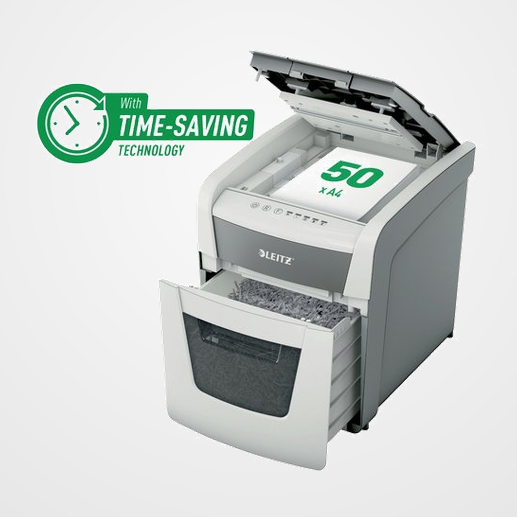 DESTRUCTORA LEITZ IQ HOME OFFICE 50X P4 (50h CONFETI) BLANCA Nv.seg.4 - particula 4x28mm dep.20L