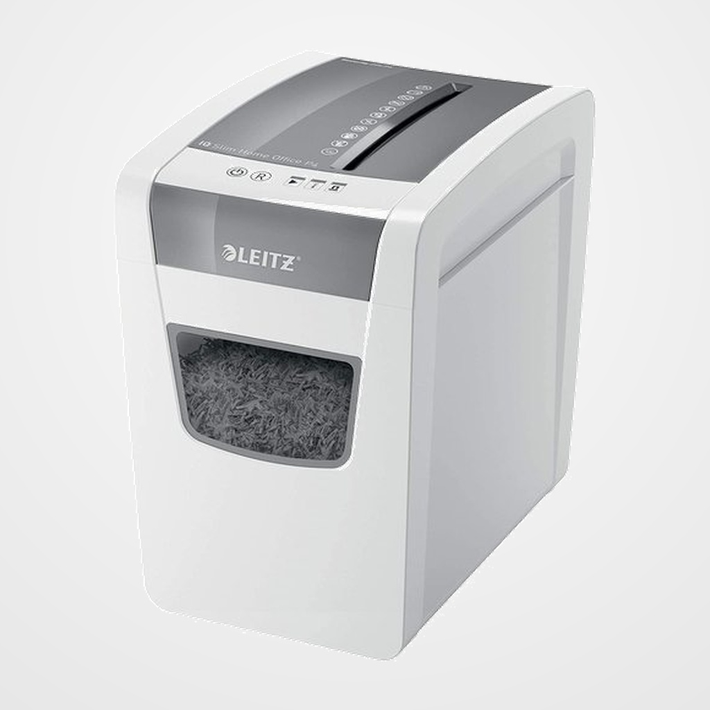 DESTRUCTORA LEITZ IQ SLIM HOME P4 (11h CONFETI) Nv.seg.4 - particula 4x28mm dep.23L