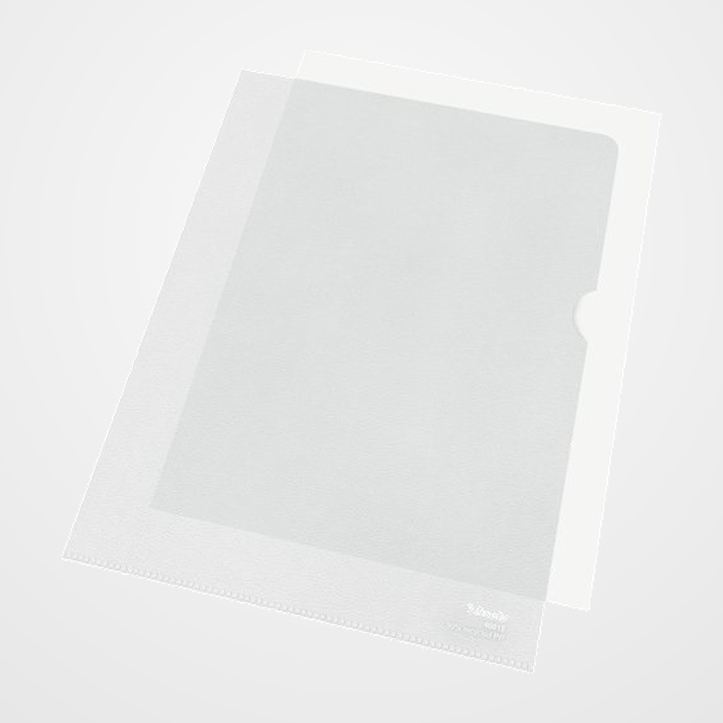 DOSIER ANGULO RECTO ESSELTE PVC 250 micras Fº TRANSPARENTE PAQUETE de 50