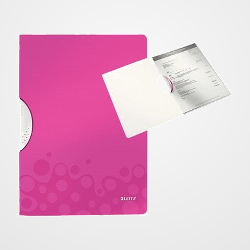 DOSIER CLIP LEITZ PP COLORCLIP WOW A4 pinza PLASTICO 30h FUCSIA METALIZADO