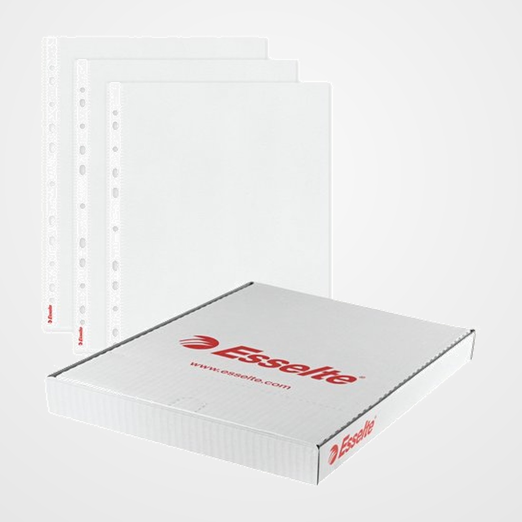 FUNDA MULTITALADRO ESSELTE PP  65µ PL.NJ. Fº 16 TAL.RFZO. (BASICA) PAQUETE de 100