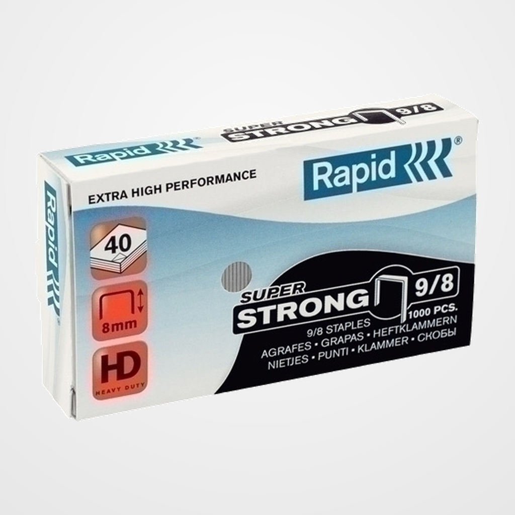 GRAPAS RAPID SUPER STRONG  9/ 8 mm. GALVANIZADAS caja de 5000