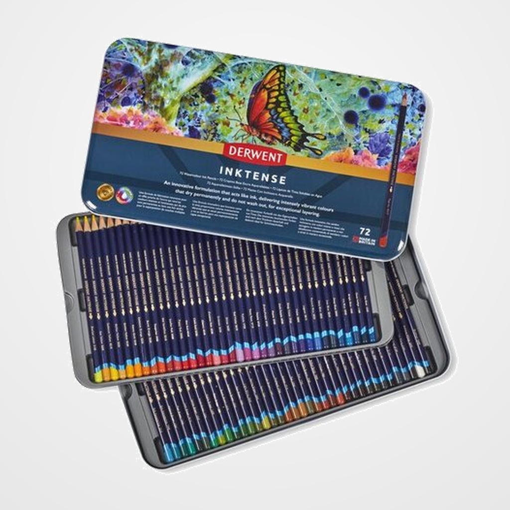 LAPICES de COLORES DERWENT INKTENSE CAJA METALICA de 72