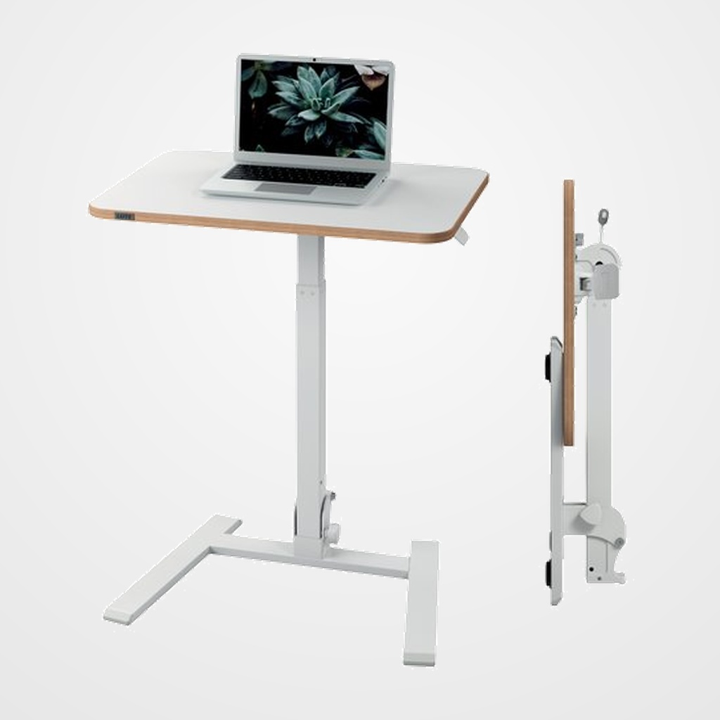 MESA LEITZ ERGO ELEVABLE NEUMATICA PEQUEÑA BLANCA