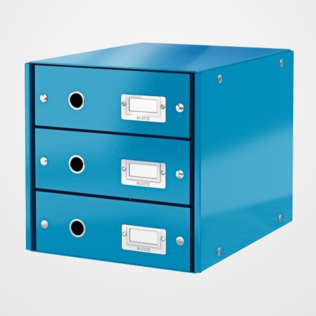 [14504174] MODULO 3 CAJONES LEITZ CLICK&STORE PLEGABLE AZUL