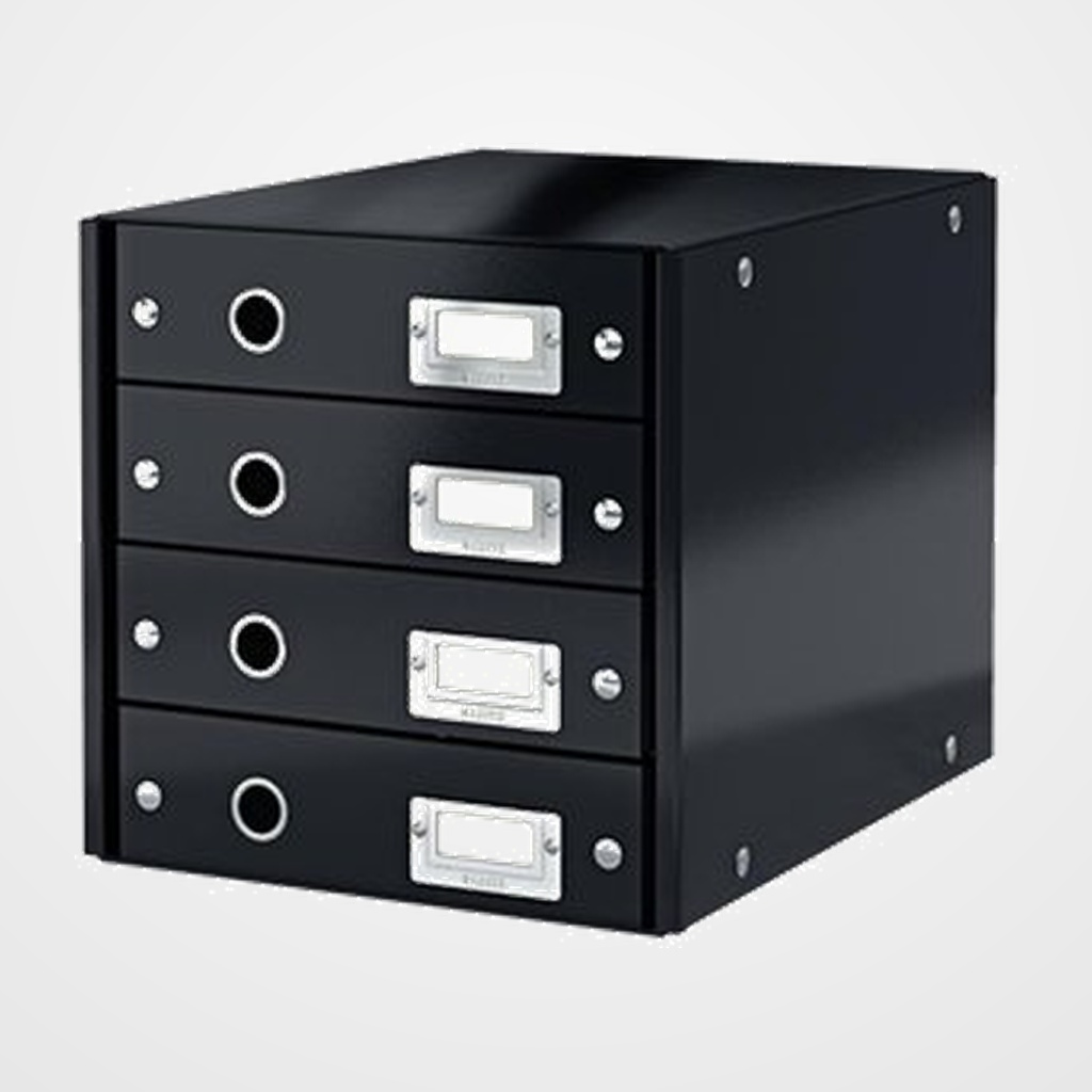 MODULO 4 CAJONES LEITZ CLICK&STORE PLEGABLE NEGRO