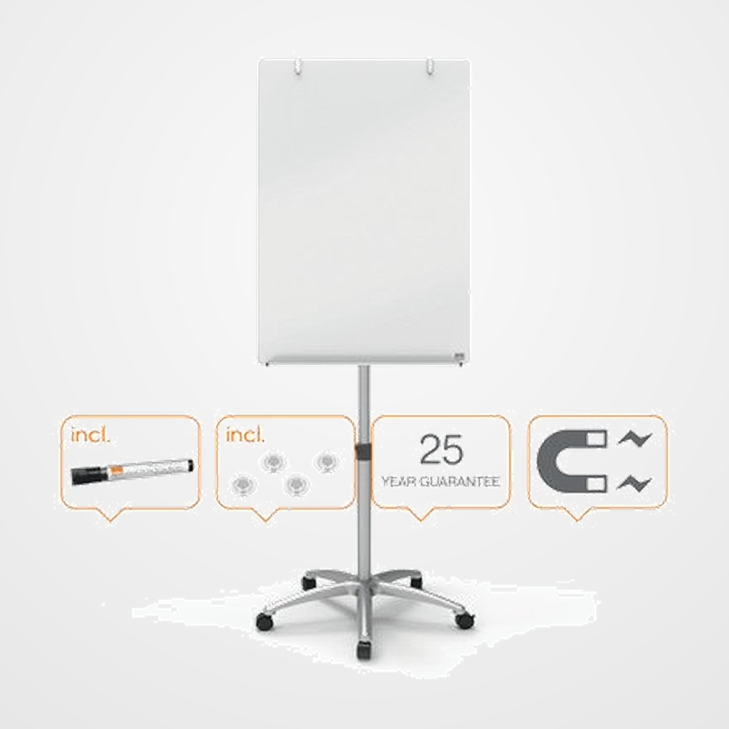 PIZARRA CONFERENCIA NOBO CRISTAL BLANCO BRILLANTE